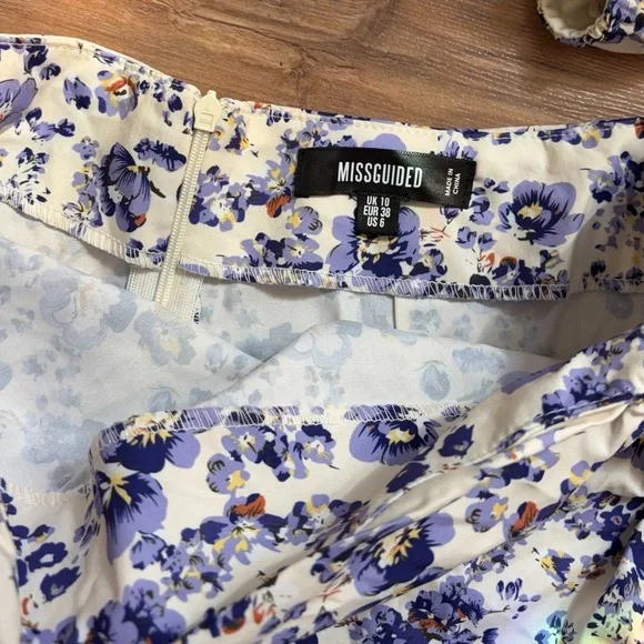 Missguided Floral Purple and White Women's Co-ord Set - Picture 13 of 14
